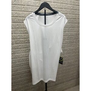 Athletic Works Mens Mixed Media Muscle Tank Top Vivid White 4XL AW26100162683B